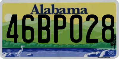 AL license plate 46BP028