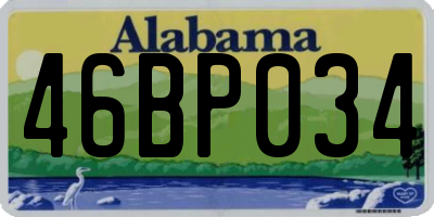 AL license plate 46BP034