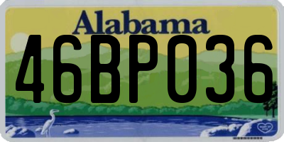 AL license plate 46BP036