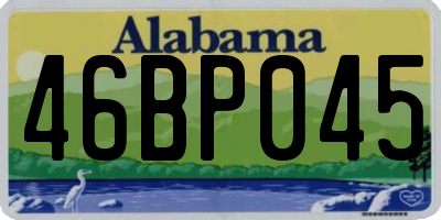 AL license plate 46BP045