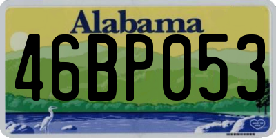AL license plate 46BP053