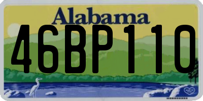 AL license plate 46BP110