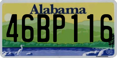 AL license plate 46BP116