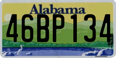 AL license plate 46BP134