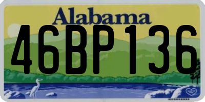 AL license plate 46BP136