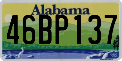 AL license plate 46BP137