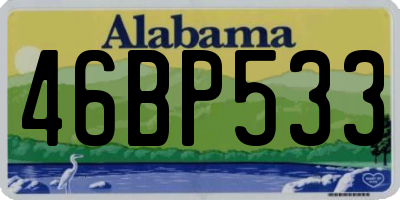 AL license plate 46BP533