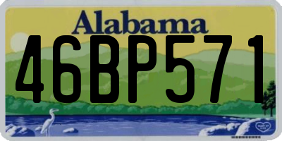 AL license plate 46BP571