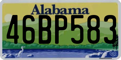 AL license plate 46BP583