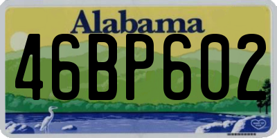 AL license plate 46BP602