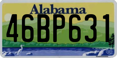 AL license plate 46BP631