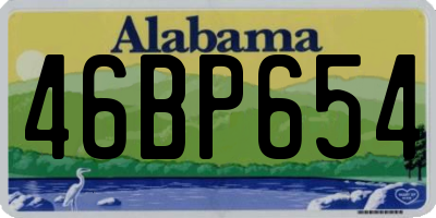 AL license plate 46BP654