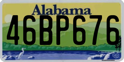 AL license plate 46BP676