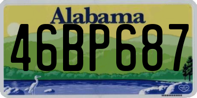 AL license plate 46BP687