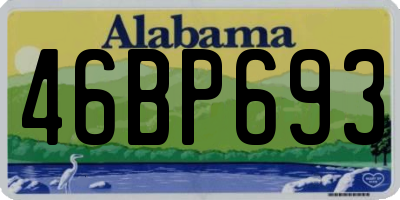AL license plate 46BP693