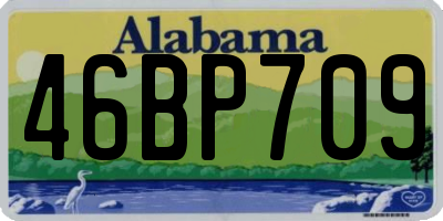 AL license plate 46BP709
