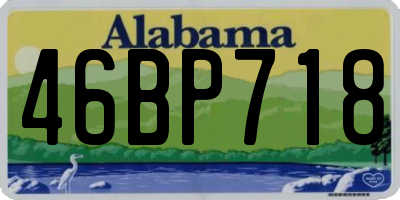 AL license plate 46BP718