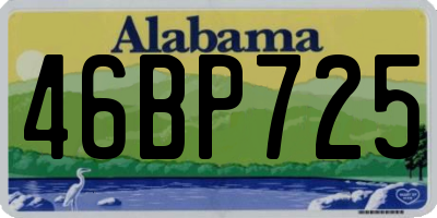 AL license plate 46BP725