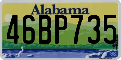 AL license plate 46BP735
