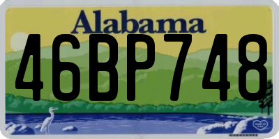 AL license plate 46BP748