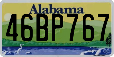 AL license plate 46BP767