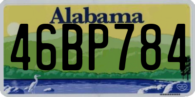 AL license plate 46BP784