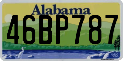 AL license plate 46BP787