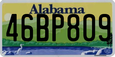 AL license plate 46BP809