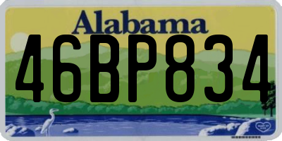 AL license plate 46BP834