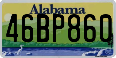 AL license plate 46BP860
