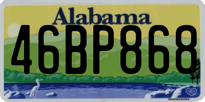 AL license plate 46BP868
