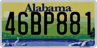 AL license plate 46BP881