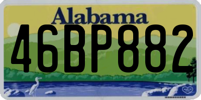 AL license plate 46BP882