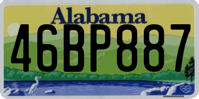 AL license plate 46BP887