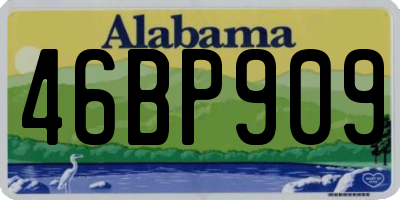AL license plate 46BP909