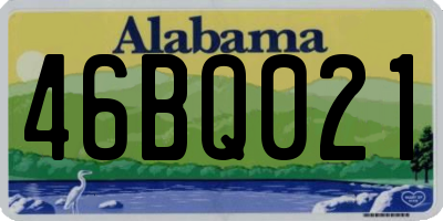 AL license plate 46BQ021