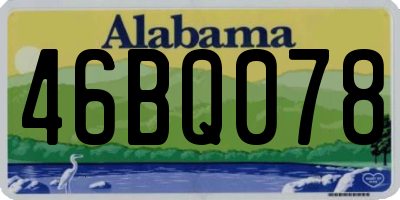 AL license plate 46BQ078