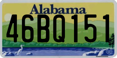 AL license plate 46BQ151
