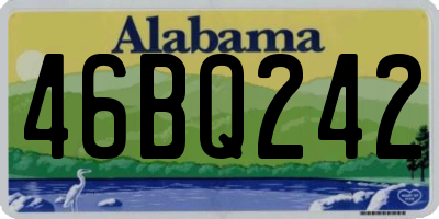 AL license plate 46BQ242