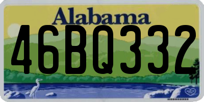 AL license plate 46BQ332