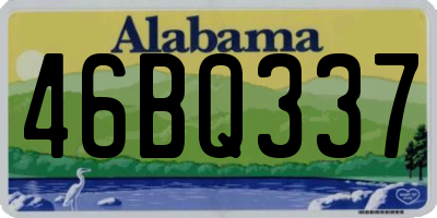AL license plate 46BQ337