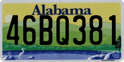 AL license plate 46BQ381