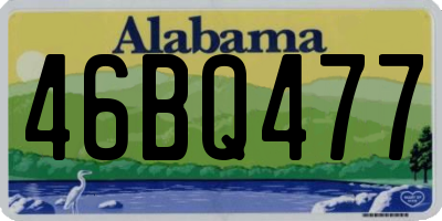 AL license plate 46BQ477