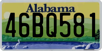 AL license plate 46BQ581
