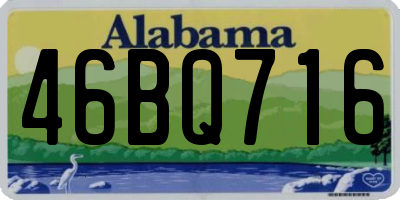 AL license plate 46BQ716
