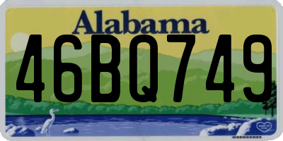 AL license plate 46BQ749