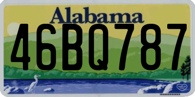 AL license plate 46BQ787