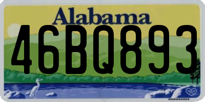 AL license plate 46BQ893
