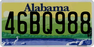AL license plate 46BQ988