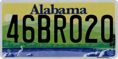 AL license plate 46BR020